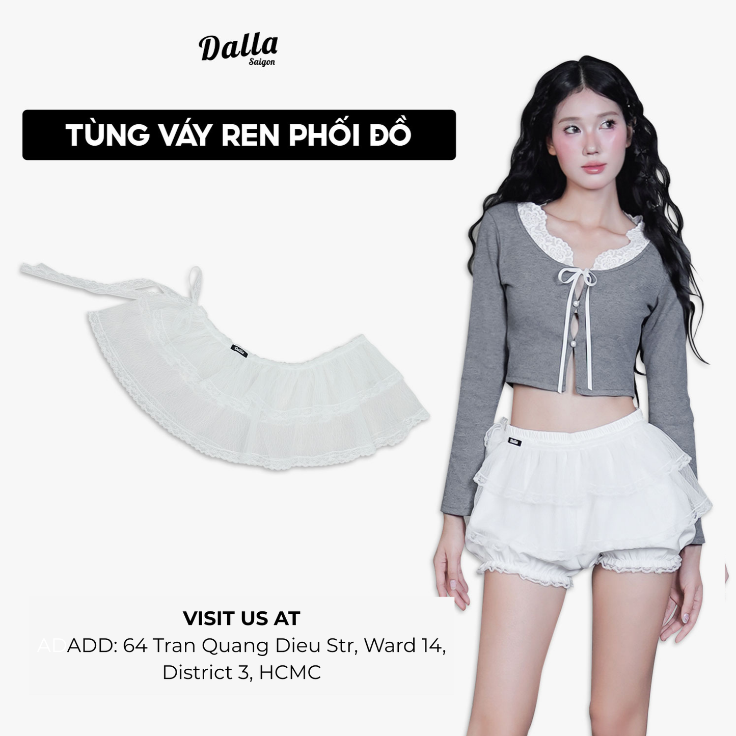 Phụ kiện tùng váy phối quần (PK01)