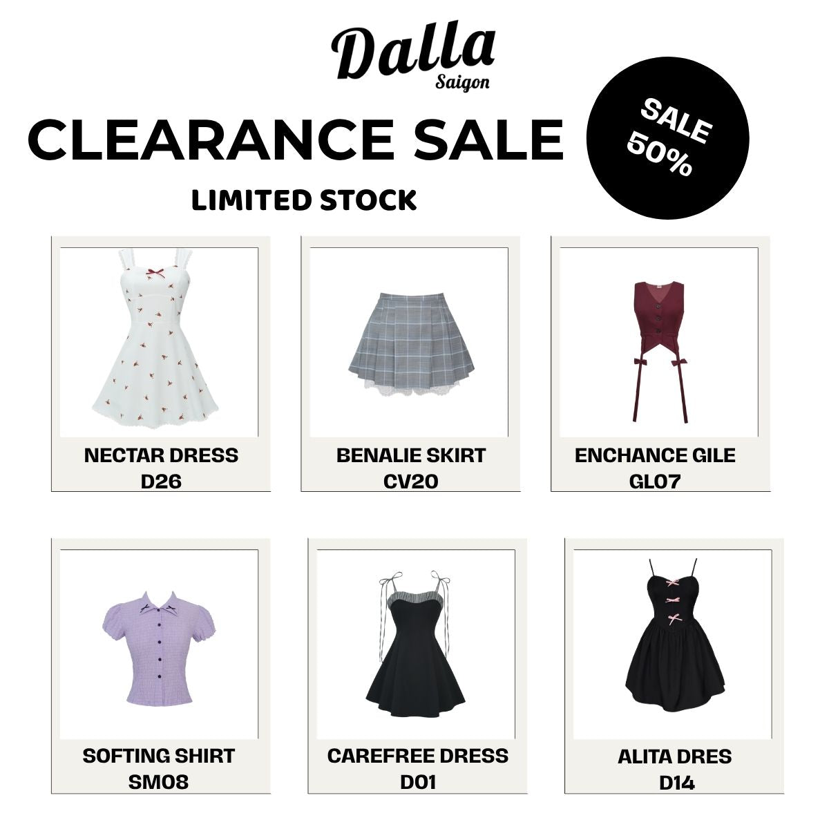 CLEARANCE SALE 50%