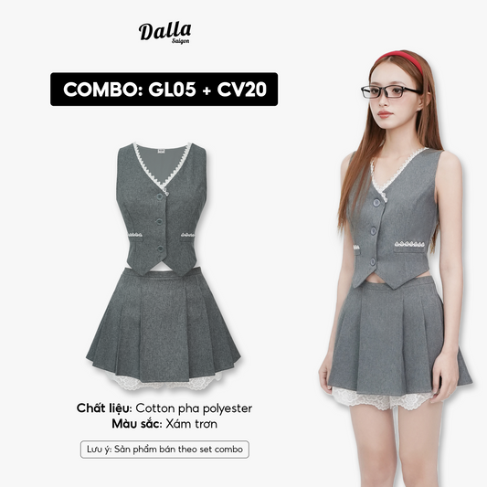 Combo Blissie Gilet and Benalie Skirt(GL05+CV20)